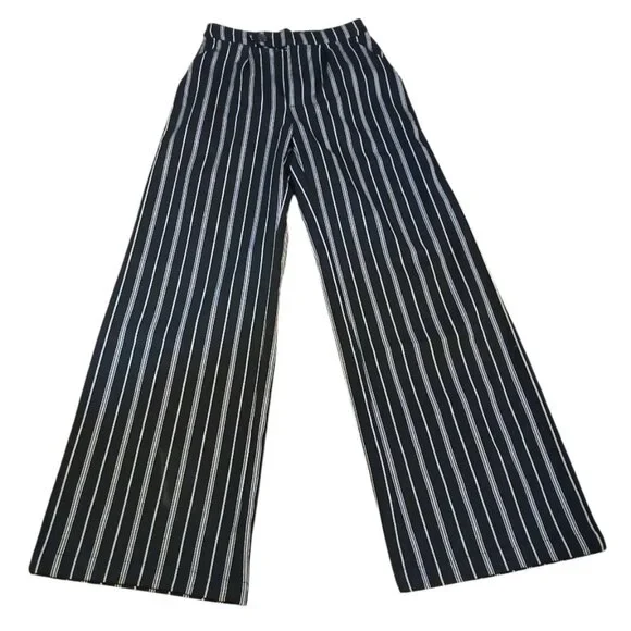 SOCIAL TOURIST Ultra High-Rise Black/Cream Trousers XS - Picture 2 of 12